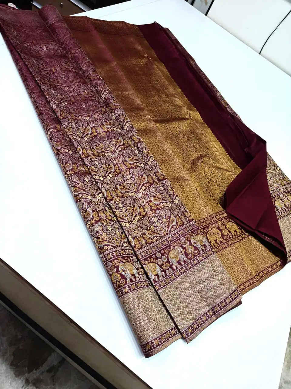 Woven Design Zari Kanjivaram Pure Silk Saree.